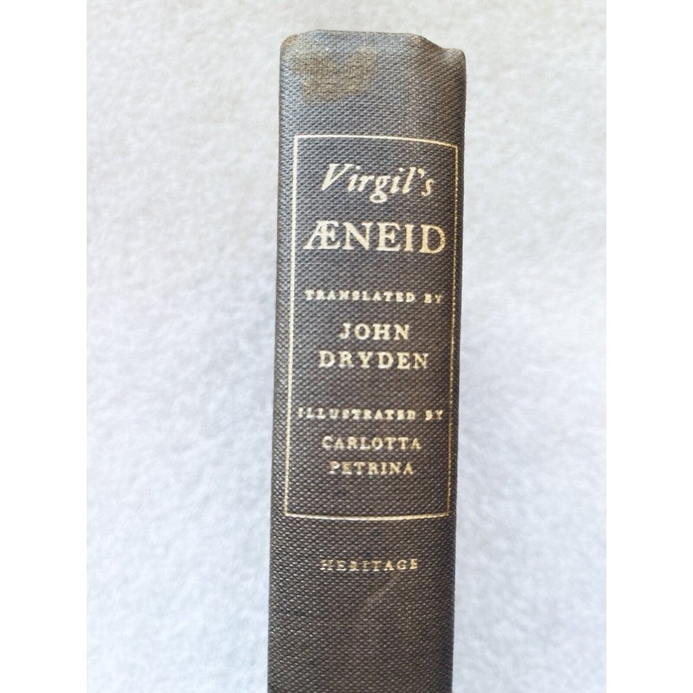 Antique Book:  Virgil's Aeneid leather hardback Translated by John Dryden 1944
